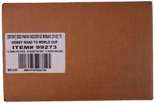 2021/22 Panini Mosaic Road To FIFA World Cup Soccer Hobby 12 Box Case