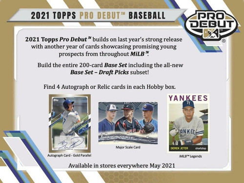 2021 Topps Pro Debut Baseball Hobby 12 Box Case