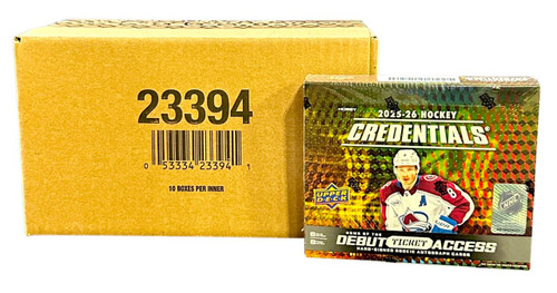 2025/26 Upper Deck Credentials Hockey Hobby 10 Box Case
