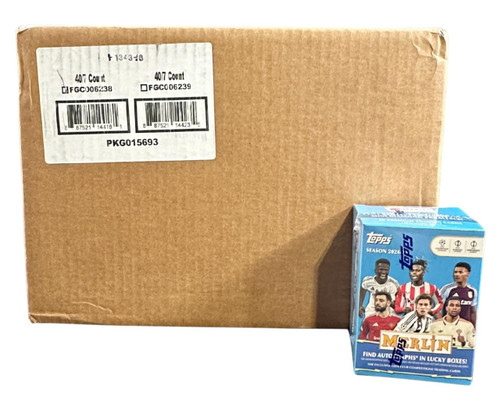 2024/25 Topps UEFA Club Competitions Merlin Chrome Soccer Blaster 40 Box Case