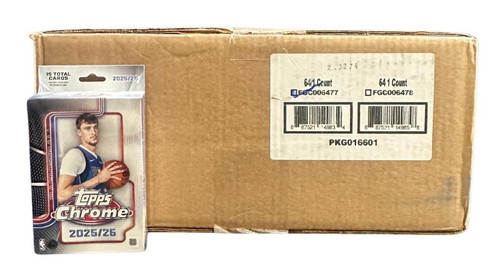 2025/26 Topps Chrome Basketball Hanger 64 Box Case