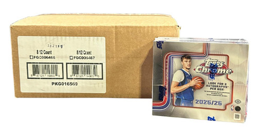2025/26 Topps Chrome Basketball Jumbo 8 Box Case