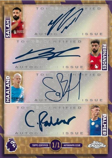 KINGS OF THE PREMIER LEAGUE QUAD AUTOGRAPH CARD-SUPERFRACTOR