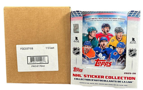 2025/26 Topps NHL Sticker Collection Album 8 Box Case