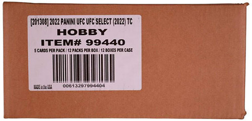 2022 Panini Select UFC Hobby 12 Box Case