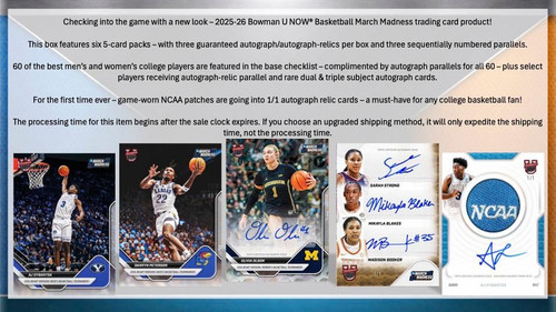 2025/26 Bowman U Now Men's Basketball March Madness Pack