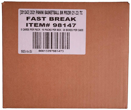 2021/22 Panini Prizm Basketball Fast Break 20 Box Case