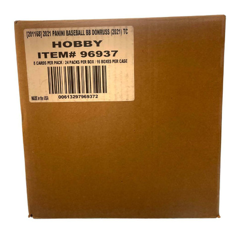 2021 Panini Donruss Baseball Hobby 16 Box Case