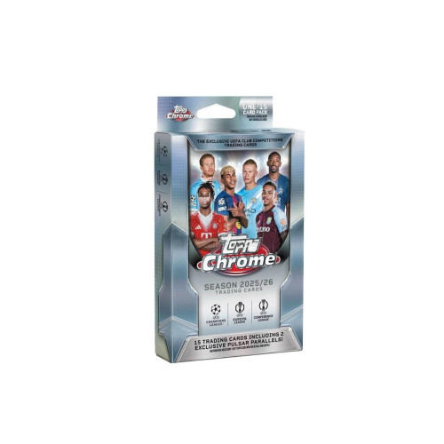 2025/26 Topps UEFA Club Competitions Chrome Soccer Hanger Box