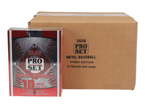 2026 Pro Set Metal Baseball Hobby 10 Box Case