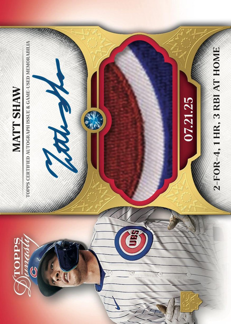 Game Dated Autograph Patch Card