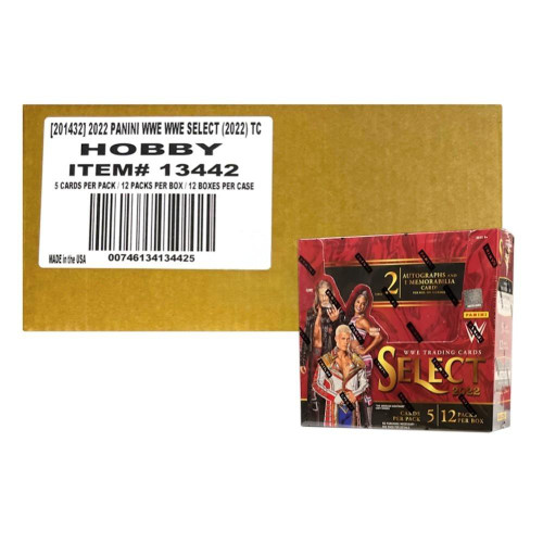 2022 Panini Select WWE Hobby 12 Box Case