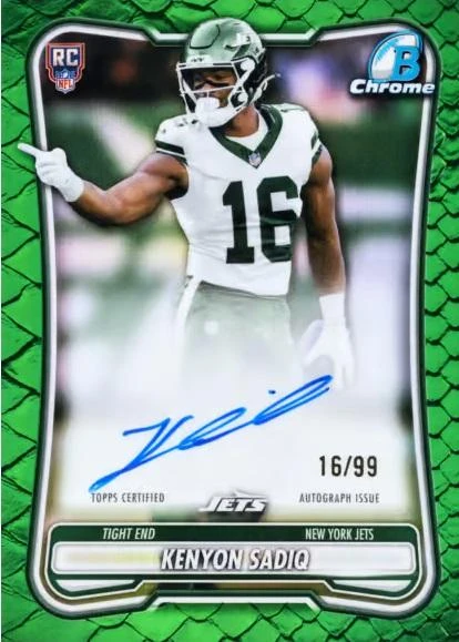  Kenyon Sadiq Chrome Rookie Autographs