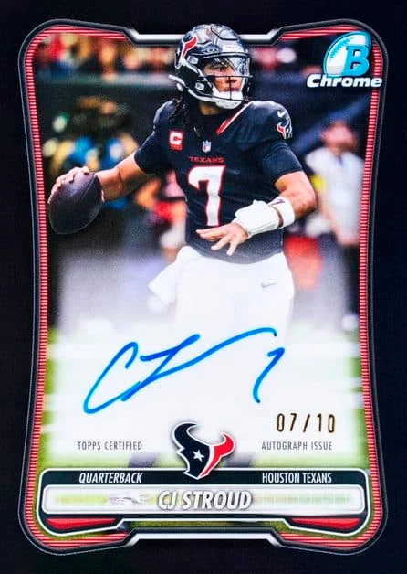  CJ Stroud Chrome Autograph Refractor