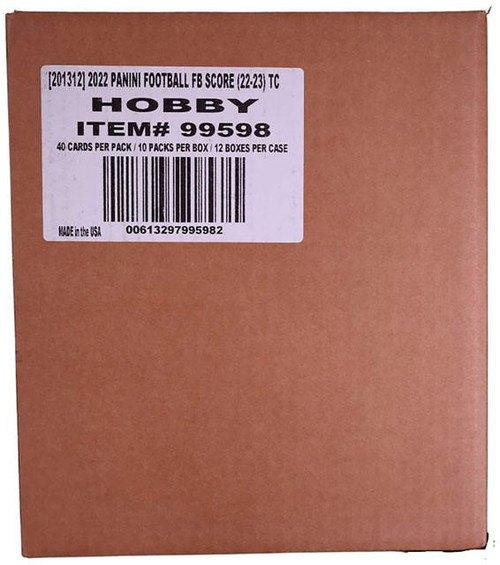 2022 Panini Score Football Hobby 12 Box Case