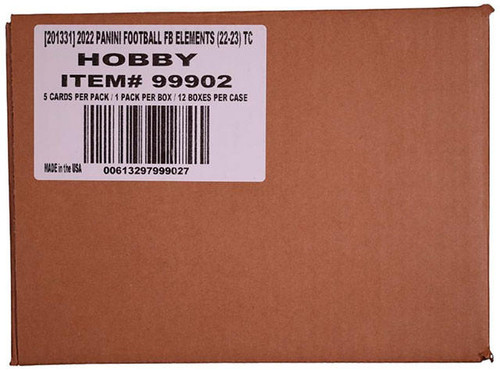 2022 Panini Elements Football Hobby 12 Box Case