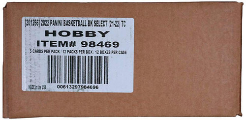 2021/22 Panini Select Basketball Hobby 12 Box Case