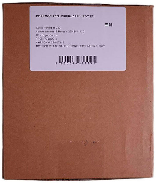 Pokemon Infernape V 6 Box Case