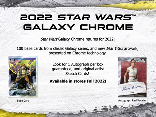 2022 Topps Star Wars Chrome Galaxy Hobby 12 Box Case