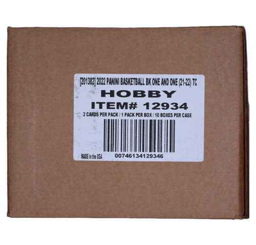 2021/22 Panini One and One Basketball Hobby 10 Box Case