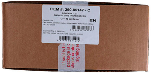 Pokemon Crown Zenith Elite Trainer 10 Box Case