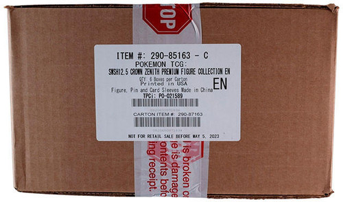 Pokemon Crown Zenith Premium Figure Collection 6 Box Case