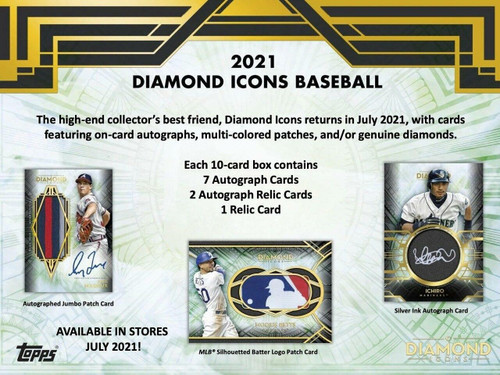 2021 Topps Diamond Icons Baseball Hobby 4 Box Case