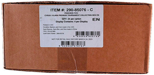 Pokemon Cyrus/Klara Premium Tournament Collection 24 Box Case