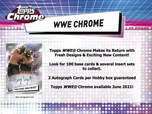 2021 Topps WWE Chrome Wrestling Hobby 8 Box Case