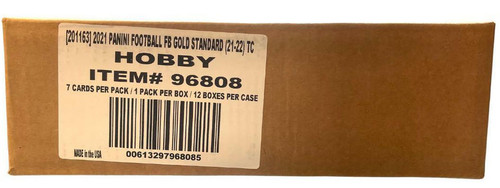 2021 Panini Gold Standard Football Hobby 12 Box Case