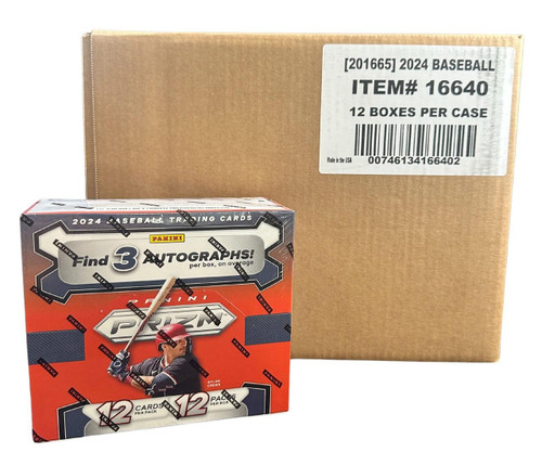 2024 Panini Prizm Baseball Hobby 12 Box Case