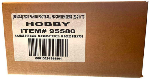 2020 Panini Contenders Football Hobby 12 Box Case