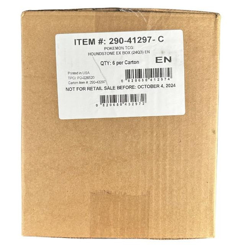 Pokemon Houndstone EX 6 Box Case
