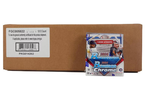 2024 Bowman Chrome Baseball Hobby 12 Box Case
