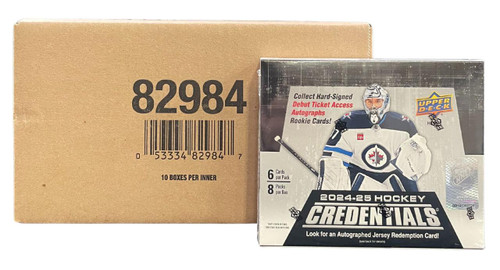 2024/25 Upper Deck Credentials Hockey Hobby 10 Box Case
