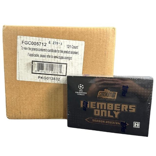 2023/24 Topps UEFA Club Competitions Stadium Club Chrome Soccer Breaker's Delight 12 Box Case