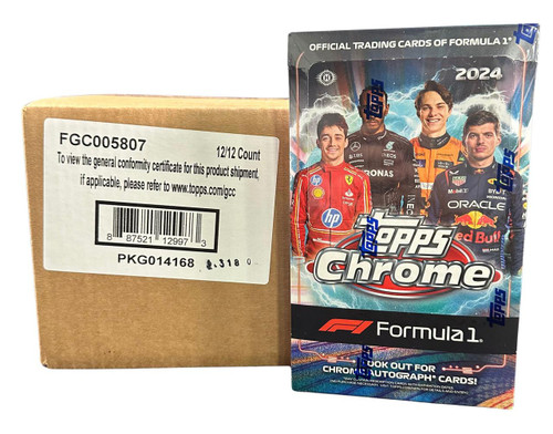2024 Topps Chrome Formula 1 Racing Hobby 12 Box Case