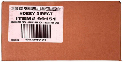 2021 Panini Spectra Baseball Hobby 8 Box Case