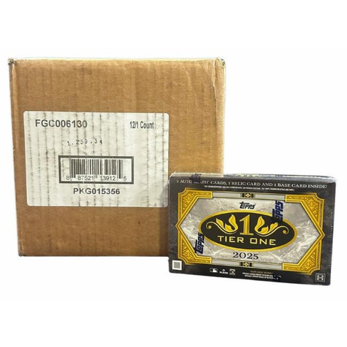 2025 Topps Tier One Baseball Hobby 12 Box Case