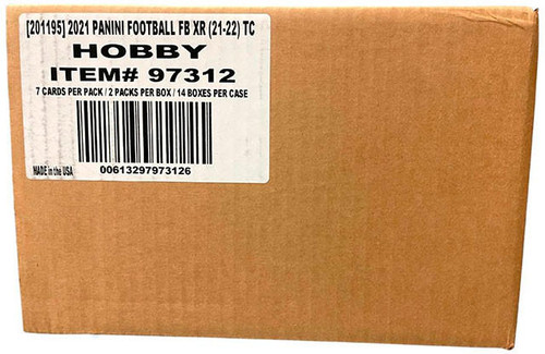 2021 Panini XR Football Hobby 14 Box Case