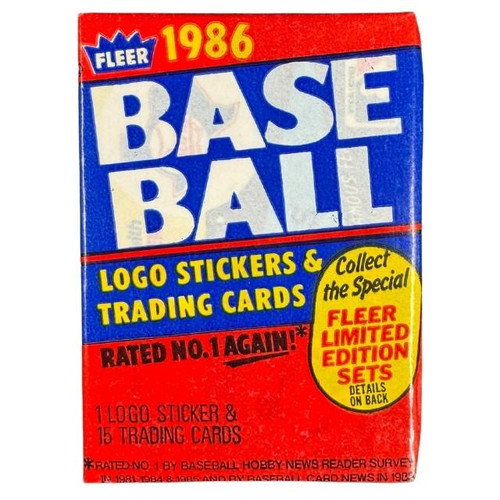 1986 Fleer Baseball Hobby Pack