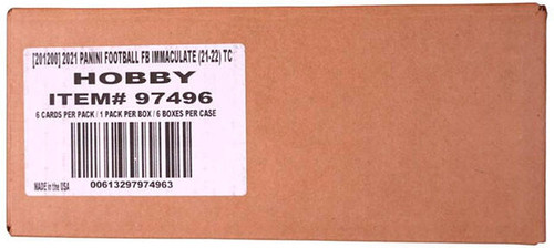 2021 Panini Immaculate Football Hobby 6 Box Case