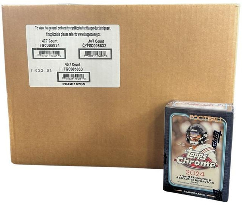 2024 Topps Chrome Football Retail Blaster 40 Box Case