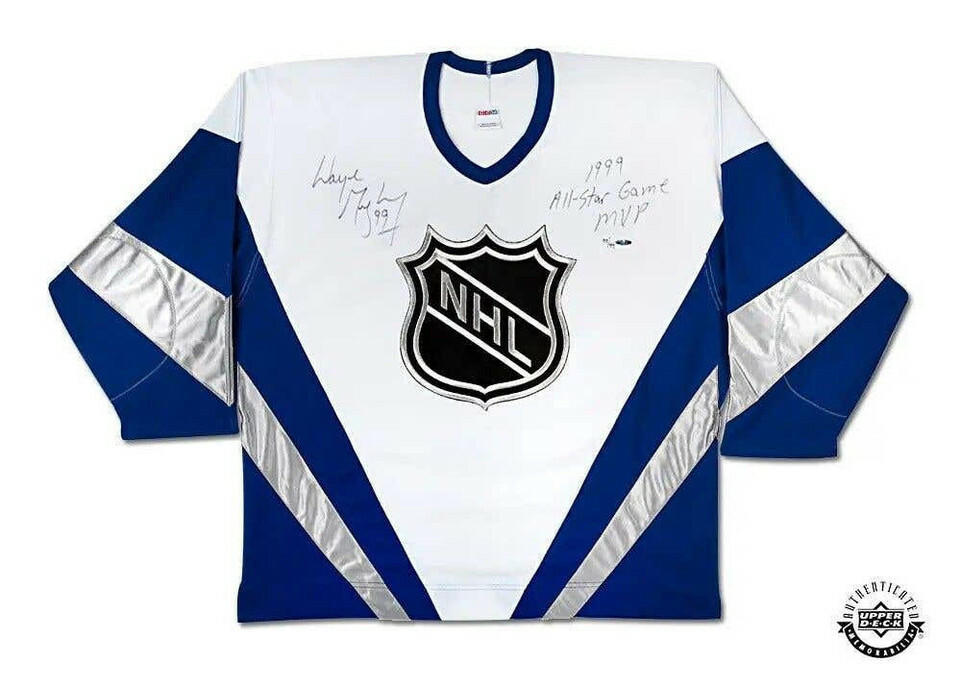 Wayne Gretzky signed all star gave, MVP jersey