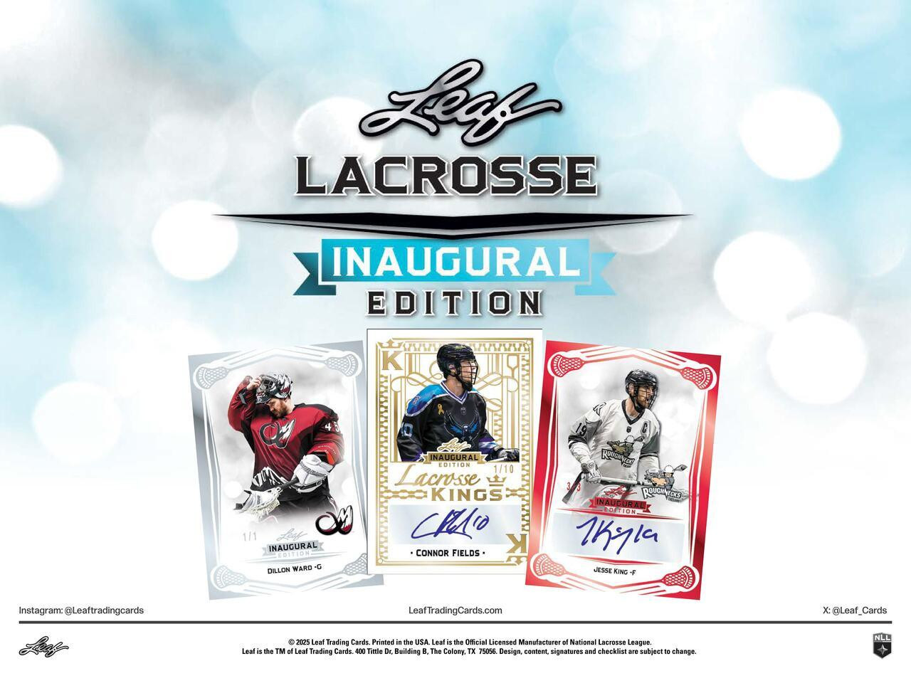 Image of 2025 Leaf National Lacrosse League Premier Edition Box