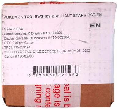 pokemon brilliant stars booster box case Pokémon Brilliant Stars Booster Pack