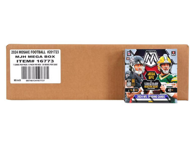 2024 Panini Mosaic Football Mega (Reactive Blue Parallels) 20 Box Case