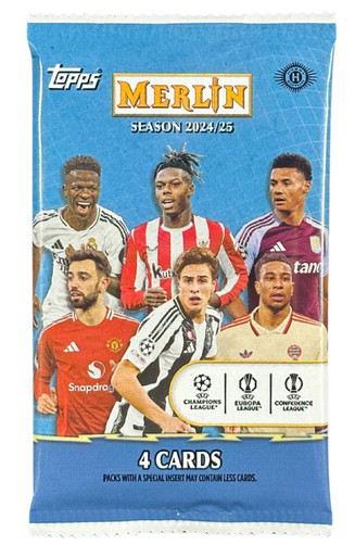 2024/25 Topps UEFA Club Competitions Merlin Chrome Soccer Hobby Pack