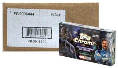 2025 Topps Chrome Marvel Studios Hobby 8 Box Case