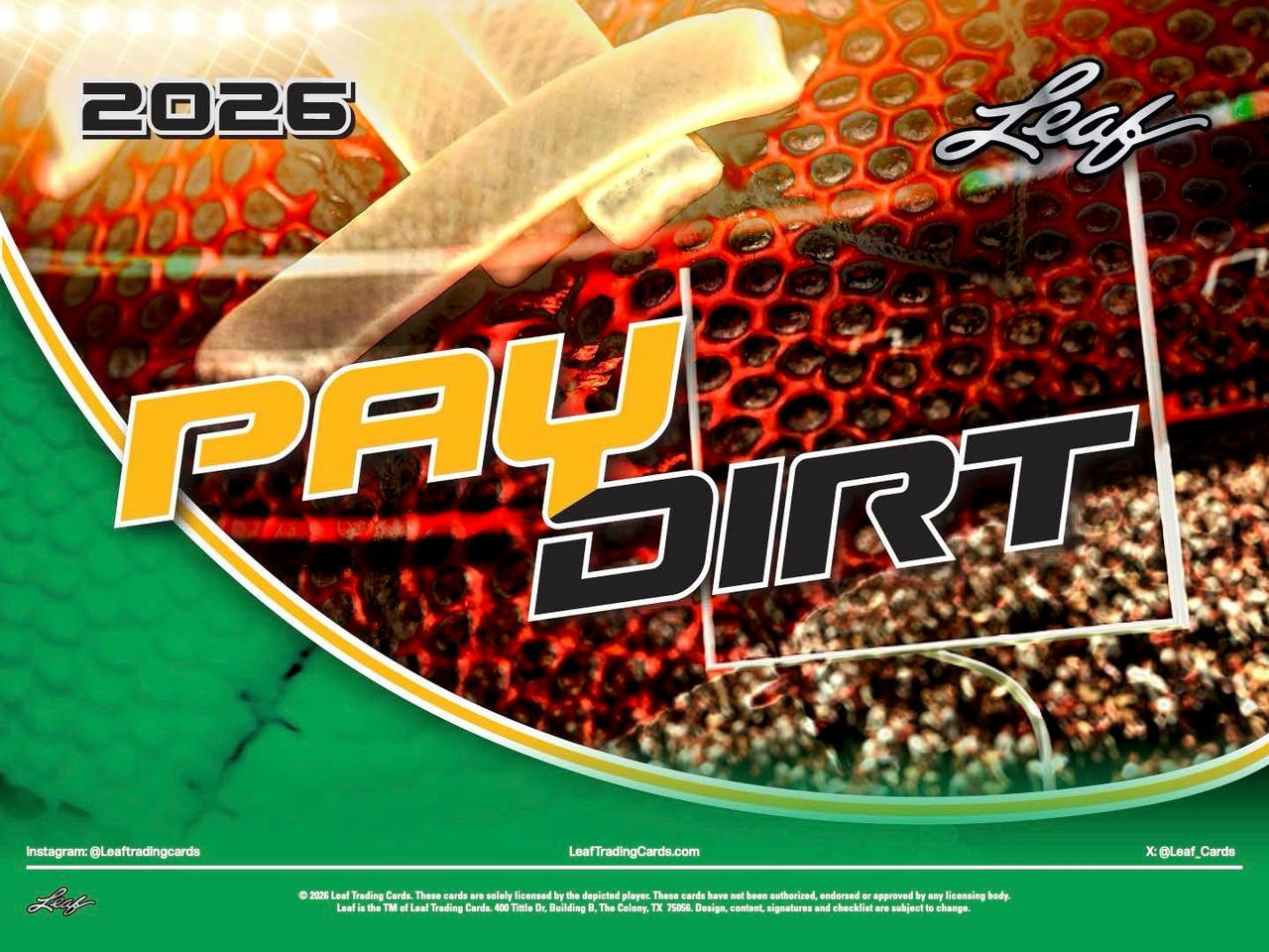 Image of 2026 Leaf Paydirt Football Hobby Box